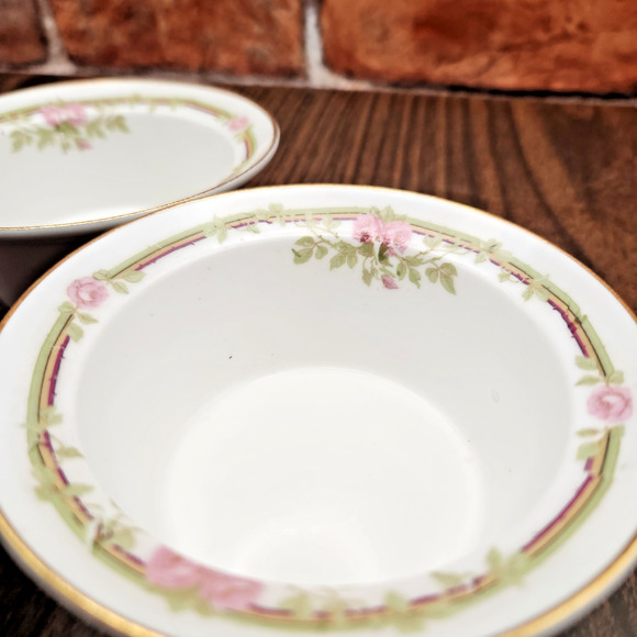 Pope-Gosser China Rose Floral Berry Bowls Set of 3 - Picture 3 of 9